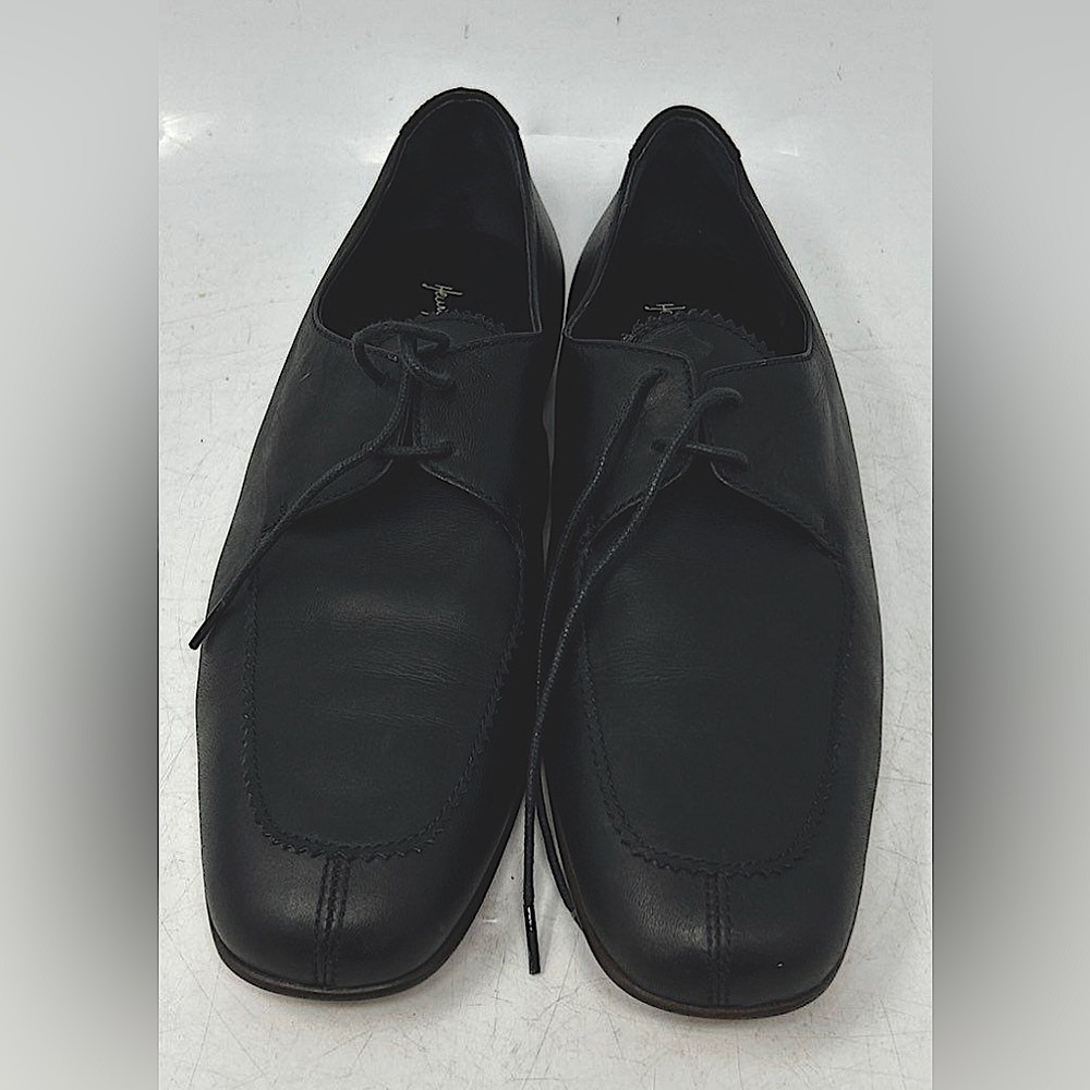 Henry Beguelin Black flat lace up Oxford dress shoes